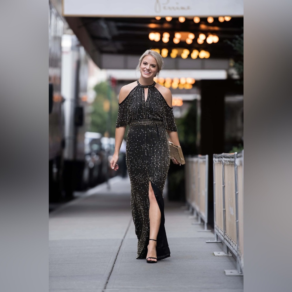 Parker Black “Amy” Beaded Dress